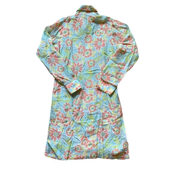 Bella Tu Womens/Teen Sheer Floral/Butterfly Shirt Dress Size Small Beaded beach - Picture 4 of 8